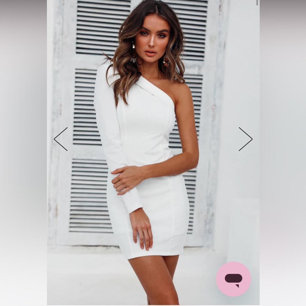 Hellomolly No Point Pretending Dress White